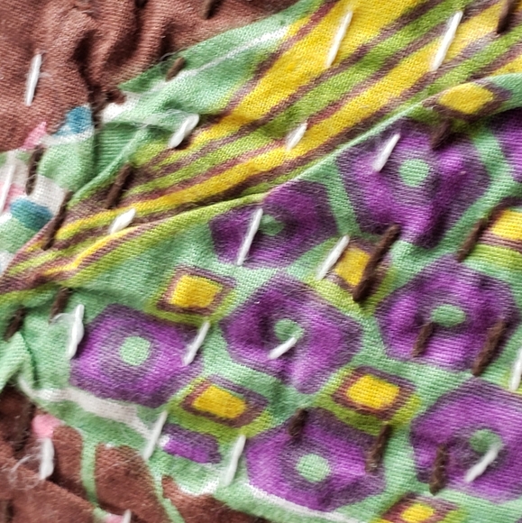 Boho Embroidered Fabric Clutche - Picture 4 of 6